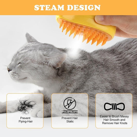 Steamy Pet Grooming Brush