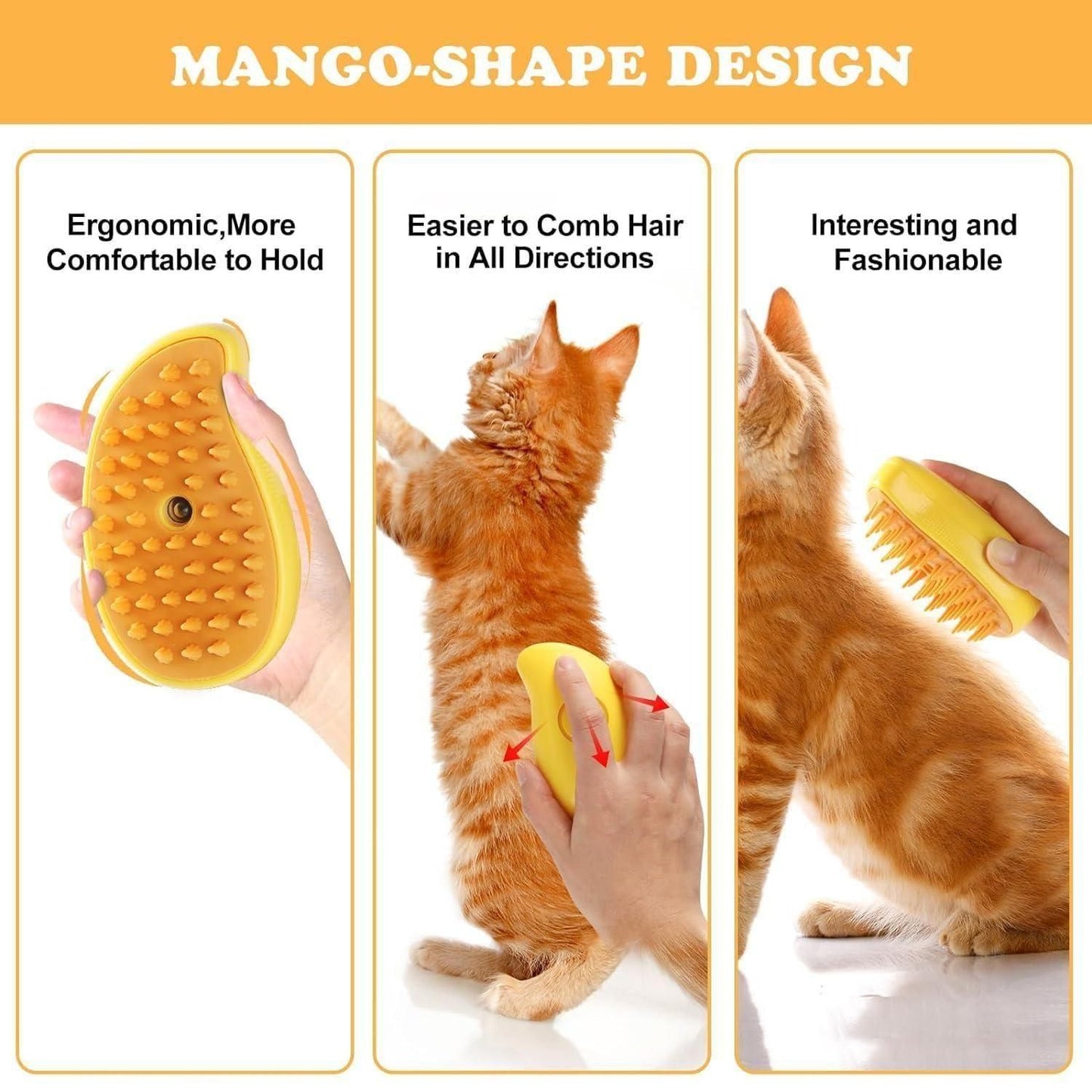 Steamy Pet Grooming Brush